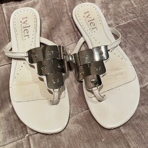 RICHARD Tyler Metal Embellished Thong Sandals